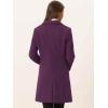 imageAllegra K Womens Winter Coat Elegant Notched Lapel Double Breasted Trench CoatDark Purple