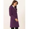 imageAllegra K Womens Winter Coat Elegant Notched Lapel Double Breasted Trench CoatDark Purple