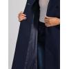 imageAllegra K Womens Winter Coat Overcoat Lapel Collar Long Swing A Line Double Breasted Pea CoatDark Blue