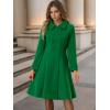 imageAllegra K Womens Winter Coat Overcoat Lapel Collar Long Swing A Line Double Breasted Pea CoatGreen