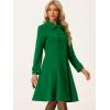 imageAllegra K Womens Winter Coat Overcoat Lapel Collar Long Swing A Line Double Breasted Pea CoatGreen