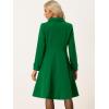 imageAllegra K Womens Winter Coat Overcoat Lapel Collar Long Swing A Line Double Breasted Pea CoatGreen