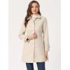 imageAllegra K Womens Winter Outerwear Overcoat Peter Pan Collar Midthigh Aline Single Breasted Pea CoatBeige