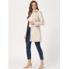 imageAllegra K Womens Winter Outerwear Overcoat Peter Pan Collar Midthigh Aline Single Breasted Pea CoatBeige