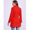 imageAllegra K Womens Winter Outerwear Overcoat Peter Pan Collar Midthigh Aline Single Breasted Pea CoatBright Red
