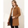 imageAllegra K Womens Winter Outerwear Overcoat Peter Pan Collar Midthigh Aline Single Breasted Pea CoatBrown