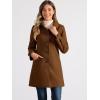 imageAllegra K Womens Winter Outerwear Overcoat Peter Pan Collar Midthigh Aline Single Breasted Pea CoatDark Brown