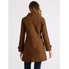 imageAllegra K Womens Winter Outerwear Overcoat Peter Pan Collar Midthigh Aline Single Breasted Pea CoatDark Brown
