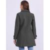 imageAllegra K Womens Winter Outerwear Overcoat Peter Pan Collar Midthigh Aline Single Breasted Pea CoatDark Gray