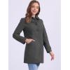 imageAllegra K Womens Winter Outerwear Overcoat Peter Pan Collar Midthigh Aline Single Breasted Pea CoatDark Gray