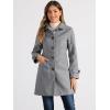 imageAllegra K Womens Winter Outerwear Overcoat Peter Pan Collar Midthigh Aline Single Breasted Pea CoatGray