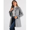 imageAllegra K Womens Winter Outerwear Overcoat Peter Pan Collar Midthigh Aline Single Breasted Pea CoatGray