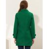 imageAllegra K Womens Winter Outerwear Overcoat Peter Pan Collar Midthigh Aline Single Breasted Pea CoatGreen
