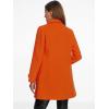 imageAllegra K Womens Winter Outerwear Overcoat Peter Pan Collar Midthigh Aline Single Breasted Pea CoatOrange