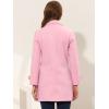 imageAllegra K Womens Winter Outerwear Overcoat Peter Pan Collar Midthigh Aline Single Breasted Pea CoatPink