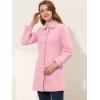 imageAllegra K Womens Winter Outerwear Overcoat Peter Pan Collar Midthigh Aline Single Breasted Pea CoatPink