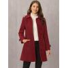 imageAllegra K Womens Winter Outerwear Overcoat Peter Pan Collar Midthigh Aline Single Breasted Pea CoatRed
