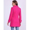 imageAllegra K Womens Winter Outerwear Overcoat Peter Pan Collar Midthigh Aline Single Breasted Pea CoatRose Pink