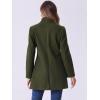imageAllegra K Womens Winter Overcoat MidLong Stand Collar Single Breasted Coat OuterwearArmy Green