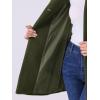 imageAllegra K Womens Winter Overcoat MidLong Stand Collar Single Breasted Coat OuterwearArmy Green