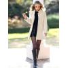 imageAllegra K Womens Winter Overcoat MidLong Stand Collar Single Breasted Coat OuterwearBeige