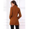 imageAllegra K Womens Winter Overcoat MidLong Stand Collar Single Breasted Coat OuterwearBrown Red
