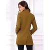 imageAllegra K Womens Winter Overcoat MidLong Stand Collar Single Breasted Coat OuterwearDeep Brown