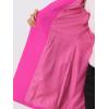 imageAllegra K Womens Winter Overcoat MidLong Stand Collar Single Breasted Coat OuterwearHot Pink