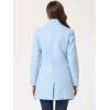 imageAllegra K Womens Winter Overcoat MidLong Stand Collar Single Breasted Coat OuterwearLight Blue