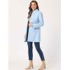 imageAllegra K Womens Winter Overcoat MidLong Stand Collar Single Breasted Coat OuterwearLight Blue
