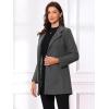 imageAllegra K Womens Winter Overcoat MidLong Stand Collar Single Breasted Coat OuterwearLight Grey