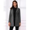imageAllegra K Womens Winter Overcoat MidLong Stand Collar Single Breasted Coat OuterwearLight Grey