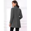 imageAllegra K Womens Winter Overcoat MidLong Stand Collar Single Breasted Coat OuterwearLight Grey