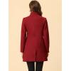 imageAllegra K Womens Winter Overcoat MidLong Stand Collar Single Breasted Coat OuterwearRed
