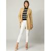 imageAllegra K Womens Winter Overcoat Notched Lapel One Buttoned MidLength Long CoatKhaki