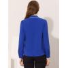 imageAllegra K Womens Work Blouse Tie Neck Long Sleeve Shirts Button Down Elegant Office Business Top 2025Royal Blue