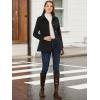 imageAllegra K Womens Work Office Winter Overcoat Single Breasted Point Collar Pea CoatBlack