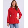 imageAllegra K Womens Work Office Winter Overcoat Single Breasted Point Collar Pea CoatBright Red
