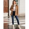 imageAllegra K Womens Work Office Winter Overcoat Single Breasted Point Collar Pea CoatCamel