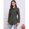 imageAllegra K Womens Work Office Winter Overcoat Single Breasted Point Collar Pea CoatDark Gray