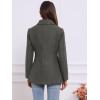 imageAllegra K Womens Work Office Winter Overcoat Single Breasted Point Collar Pea CoatDark Gray