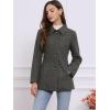 imageAllegra K Womens Work Office Winter Overcoat Single Breasted Point Collar Pea CoatDark Gray