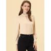 imageAllegra K Womens Work Tops Dressy Casual Shirts Mock Neck Keyhole Business Casual Long Sleeve BlouseFreshpink
