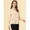 imageAllegra K Womens Work Tops Dressy Casual Shirts Mock Neck Keyhole Business Casual Long Sleeve BlouseFreshpink
