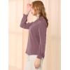imageAllegra K Womens Work Tops Dressy Casual Shirts Mock Neck Keyhole Business Casual Long Sleeve BlouseGray Purple