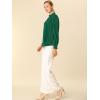 imageAllegra K Womens Work Tops Dressy Casual Shirts Mock Neck Keyhole Business Casual Long Sleeve BlouseGreen