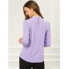 imageAllegra K Womens Work Tops Dressy Casual Shirts Mock Neck Keyhole Business Casual Long Sleeve BlouseLight Purple