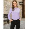 imageAllegra K Womens Work Tops Dressy Casual Shirts Mock Neck Keyhole Business Casual Long Sleeve BlouseLight Purple