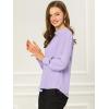 imageAllegra K Womens Work Tops Dressy Casual Shirts Mock Neck Keyhole Business Casual Long Sleeve BlouseLight Purple
