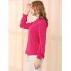 imageAllegra K Womens Work Tops Dressy Casual Shirts Mock Neck Keyhole Business Casual Long Sleeve BlouseRose Red